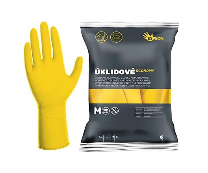 Latexové úklidové rukavice Espeon Economy - žluté, velikost M