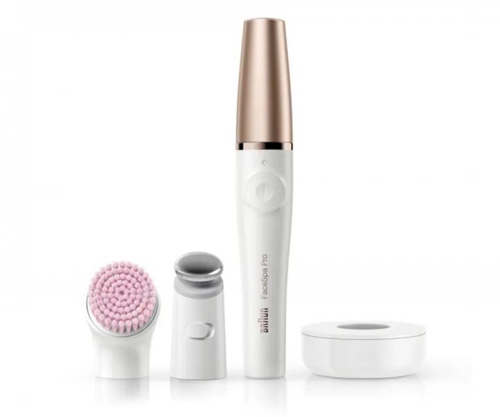 Epilátor pro epilaci obličeje, čištění a tónování pleti 3v1 Braun FaceSpa Pro 912 - bílý