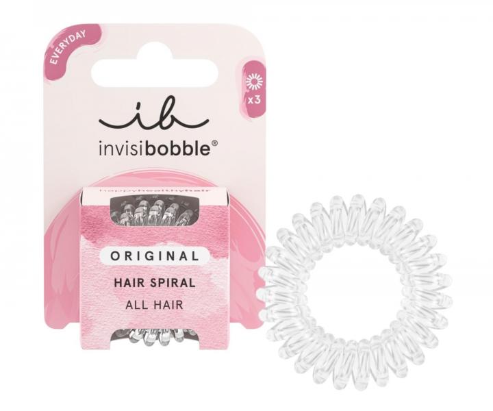 Spir�lov� gumi�ka do vlas� Invisibobble Original Crystal Clear - transparentn�, 3 ks