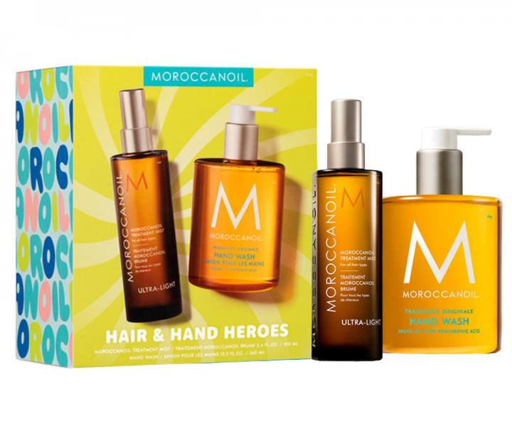 D�rkov� sada lehk� olejov� p��e ve spreji Moroccanoil Treatment Mist Light Hair & Hand Heroes + tekut� m�dlo Moroccanoil zdarma