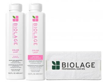 Sada �amponu a kondicion�ru pro barven� vlasy Biolage Color Last + bavln�n� ru�n�k zdarma