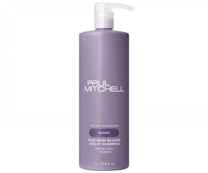 Neutralizan ampon pro blond a melrovan vlasy Paul Mitchell Blonde Platinum Blonde Violet Shampoo - 1000 ml