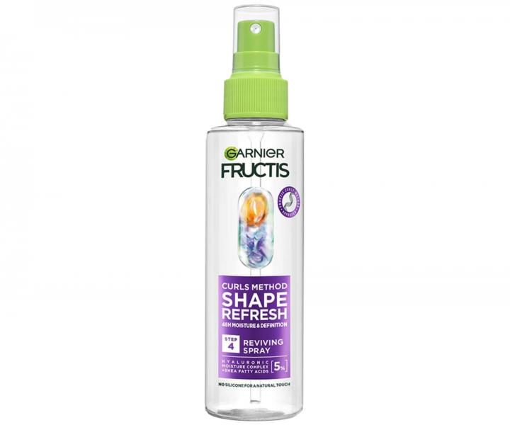 Hydrata�n� bezoplachov� sprej pro such� vlnit� a kudrnat� vlasy Garnier Fructis Curls Method Shape Refresh Step 4 - 150 ml