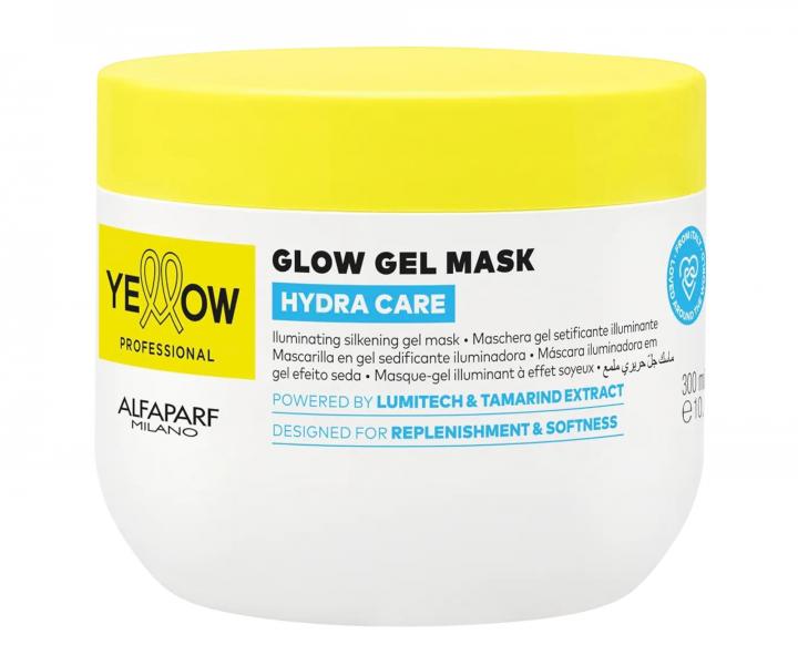 Rozjas�uj�c� hydrata�n� gelov� maska pro vlasy bez lesku Yellow Professional Hydra Care Glow Gel Mask - 300 ml