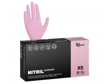 Nitrilové rukavice Espeon Nitril Comfort - 100 ks, růžové, velikost XS