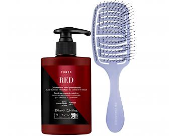 Ošetřující toner pro zvýraznění barvy Black Professional Toner Red - červený, 300 ml + kartáč zdarma