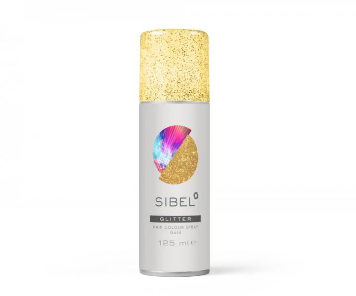 Barevný sprej na vlasy Sibel Hair Colour - zlaté třpytky