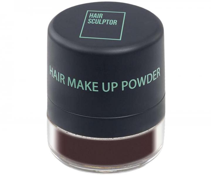 Pudr pro zakryt� odrost� a �edin Sibel Hair Make-up Powder - tmav� hn�d�, 3 g