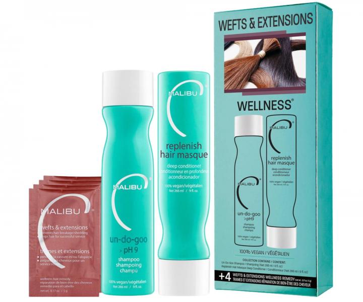 Sada vlasov� p��e o prodlou�en� vlasy Malibu C Wefts & Extensions Wellness