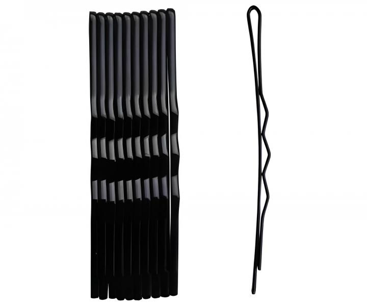 Vlnit� sponka Duko 526B - 6 cm, �ern� - 10 ks