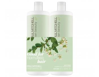Sada pro nepoddajné vlasy Paul Mitchell Clean Beauty Anti Frizz Save Big Duo