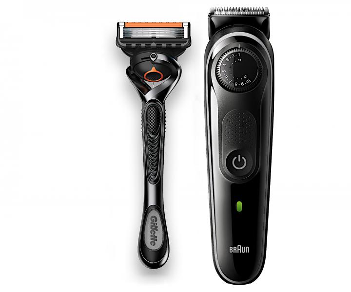 Pánský zastřihovač vlasů a vousů Braun BeardTrimmer 5 BT5342 + zdarma holící strojek Gillette