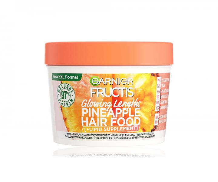 Rozjasujc maska pro dlouh vlasy Garnier Fructis Pineapple Hair Food 3 Usages Mask - 400 ml