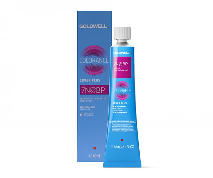 Přeliv na vlasy Goldwell Colorance Cover Plus 60 ml 7NBP střední blond světle béžová perlová