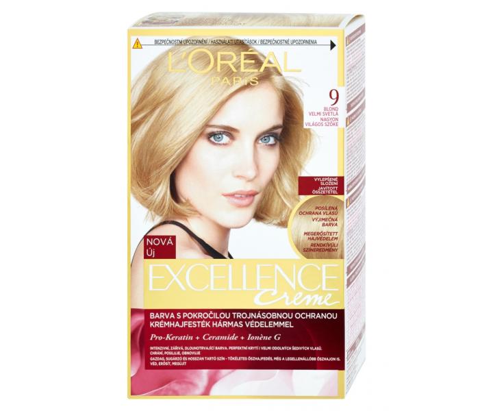 Permanentní barva Loréal Excellence 9.1 blond velmi světlá popelavá