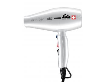 Profesionální fén na vlasy Solis Fast Dry 969.26 - 2200 W, stříbrný