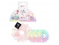 Dětská sada barevných ozdobných spirálových gumiček Invisibobble KIDS I Have Fillings For You - 4 ks