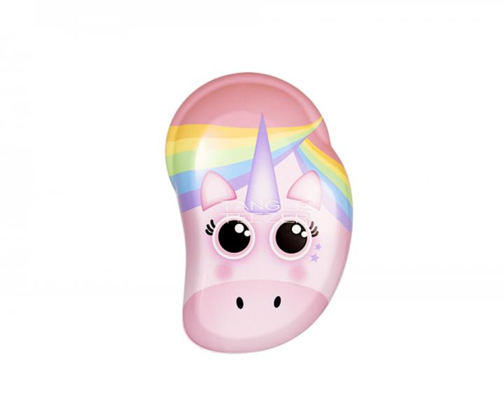 Kartáč na rozčesávání vlasů Tangle Teezer Original Mini Rainbow The Unicorn - růžový s jednorožcem