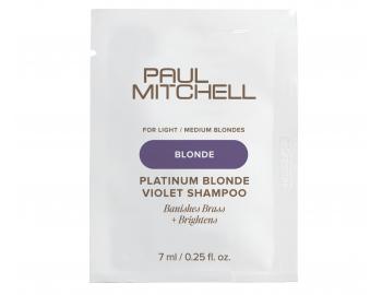 Neutraliza�n� �ampon pro blond a mel�rovan� vlasy Paul Mitchell Blonde Platinum Blonde Violet Shampoo - 7 ml
