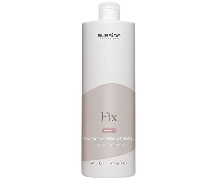 Lak na vlasy s velmi silnou fixac� bez plynu Subrina Professional Fix Hairspray Non-Aerosol - 1000 ml, n�hradn� n�pl�