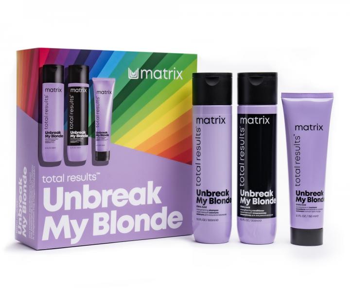 D�rkov� sada pro pos�len� v�echy typ� zesv�tlen�ch blond vlas� Matrix Unbreak My Blonde