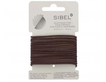 Tenk� gumi�ky do vlas� Sibel - 50 mm, 16 ks, hn�d�