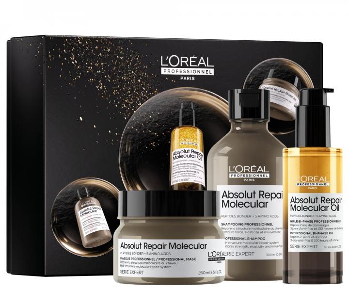 D�rkov� sada pro po�kozen� vlasy Lor�al Professionnel Serie Expert Absolut Repair Molecular Trio