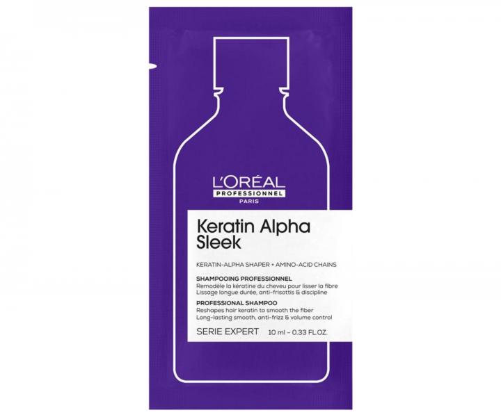 �ampon pro uhlazen� krepat�ch vlas� Lor�al Professionnel Serie Expert Keratin Alpha Sleek - 10 ml (bonus)