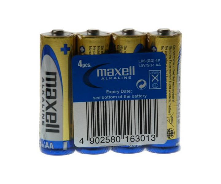 Alkalick baterie Maxell AA tukov - 4 ks (bonus)