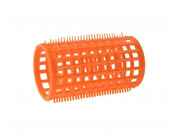 Plastové natáčky na vlasy s jehlami Bellazi - pr. 35 mm, 5 ks, oranžové