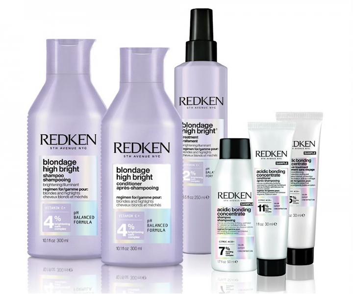 Sada pro rozjasnění blond vlasů Redken Blondage High Bright + cestovní sada zdarma
