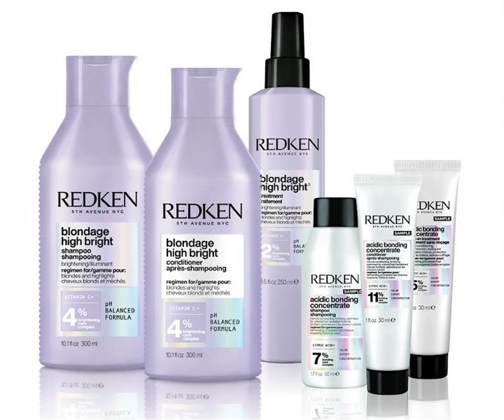 Sada pro rozjasnn blond vlas Redken Blondage High Bright + cestovn sada zdarma