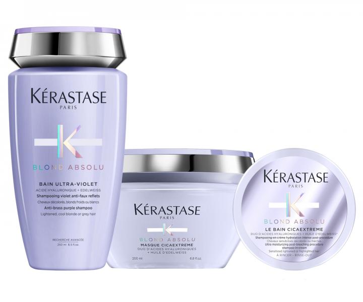 Sada pro blond vlasy Krastase Blond Absolu + krmov ampon 75 ml zdarma