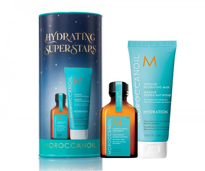 D�rkov� sada pro hydrataci a v��ivu norm�ln�ch a pevn�ch vlas� Moroccanoil Hydrating Superstars