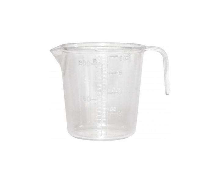 Kadeřnická odměrka s ryskami Sibel - 200 ml, plastová