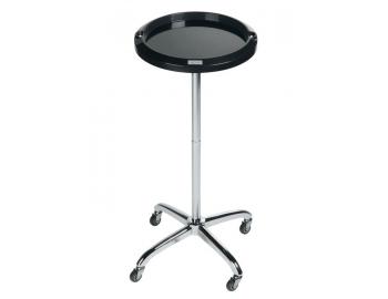 Kadeřnický odkládací stolek Sibel Escort - černý, kulatý