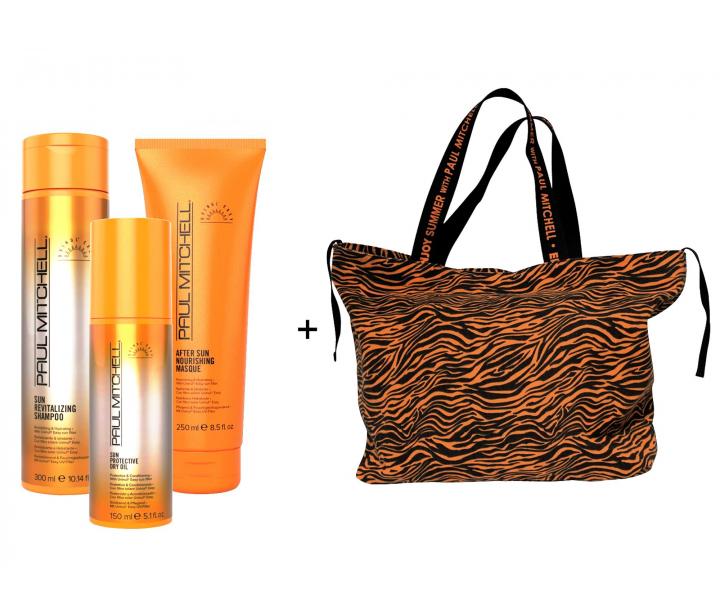 Letní sada pro sluncem namáhané vlasy Paul Mitchell Enjoy Summer + plážová taška zdarma