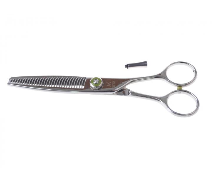 Kadeřnické efilační nůžky Matsuzaki ME 6015 Matteck - 30 zubů, 6" - II.jakost - bez ozdoby na boxu