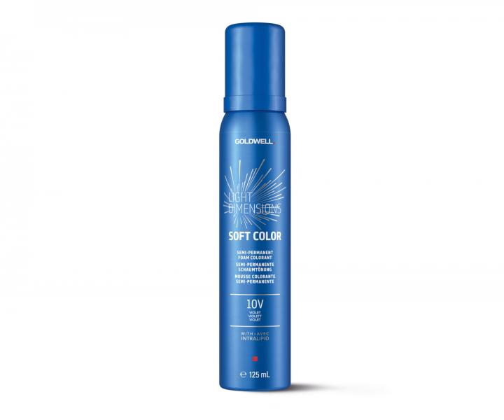 Pěnový přeliv na vlasy Goldwell Light Dimensions Soft Color 125 ml - 10V pastelově fialová blond