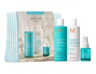 D�rkov� sada pro regeneraci po�kozen�ch vlas� Moroccanoil Repair Collection + bezoplachov� p��e a ta�ti�ka zdarma