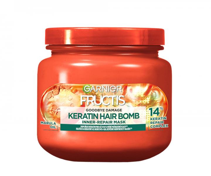 Hloubkově pečující maska pro poškozené vlasy Garnier Fructis Goodbye Damage Keratin Hair Bomb - 320 ml