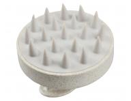 Silikonový masážní kartáč na pokožku hlavy Hairway Organica Silicone Head Massage Brush - béžový