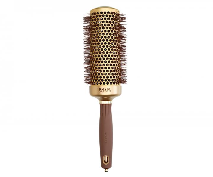 Kulatý foukací kartáč na vlasy Olivia Garden Expert Blowout Speed XL Gold & Brown