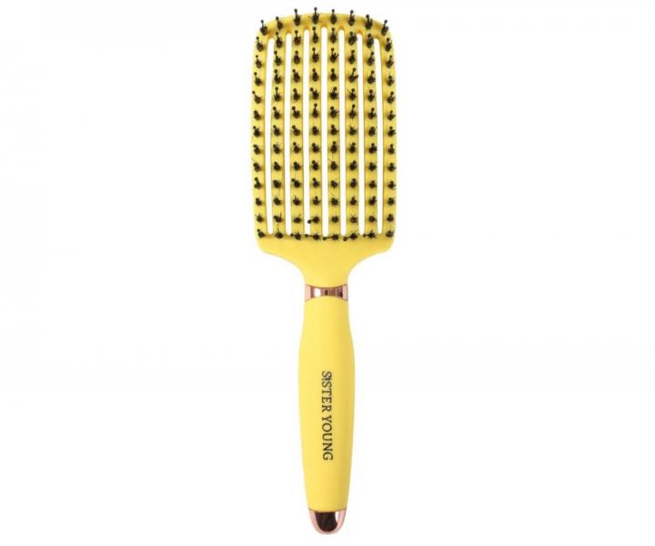 Kart�� na roz�es�v�n� a fouk�n� vlas� s kan��mi a nylonov�mi �t�tinami Sister Young Ovia Hair Brush - �lut�