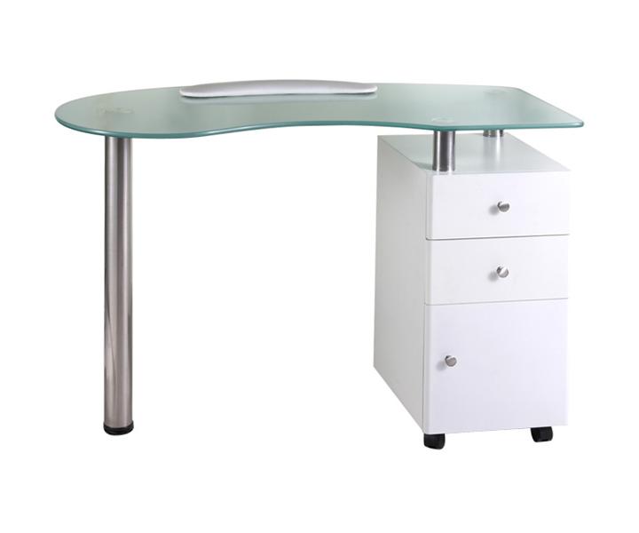 Manik�rn� stolek se sklen�nou deskou Hairway, b�l�