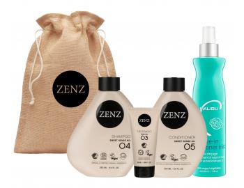 Drkov sada pro objem jemnch a normlnch vlas Zenz Sweet Sense + kondicionr Malibu C zdarma