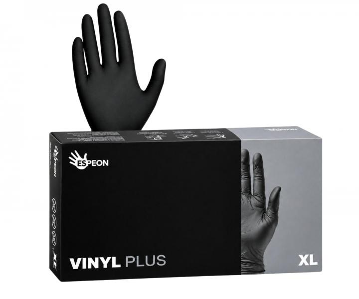 Vinylov� rukavice Espeon Vinyl Plus - 100 ks, �ern�, velikost XL - po�kozen� obal