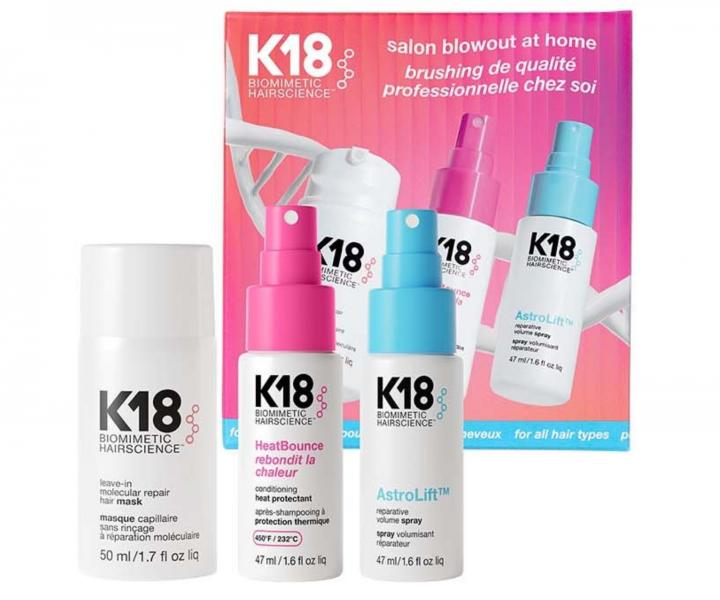 D�rkov� sada pro regeneraci, objem a ochranu vlas� K18 Salon Blowout At Home