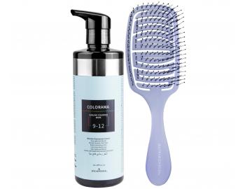 Semi-permanentní regenerační maska Kléral Colorama 9.12 - 500 ml, velmi světlá popelavá blond + kartáč zdarma