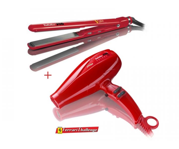 Babyliss Pro Ferrari set VOLARE V1 Profesionální fén + žehlička